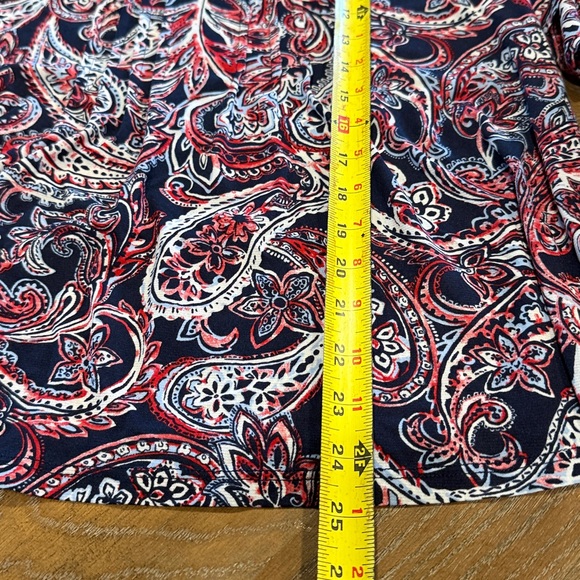 Roz & Ali Red and Black Paisley Blouse - Picture 10 of 10